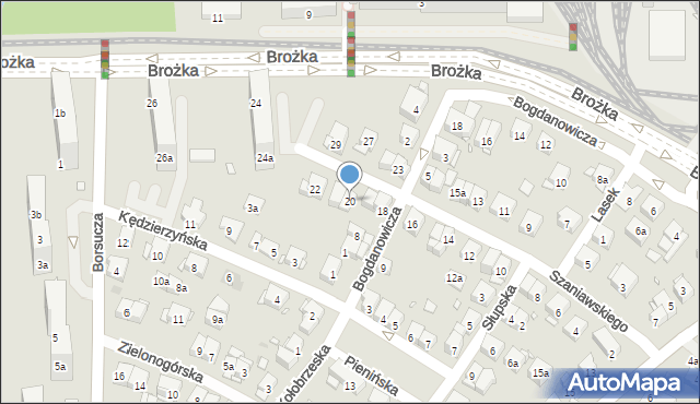 Kraków, Szaniawskiego Klemensa Junoszy, 20, mapa Krakowa