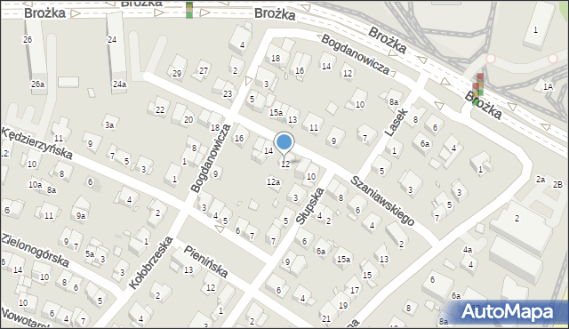 Kraków, Szaniawskiego Klemensa Junoszy, 12, mapa Krakowa