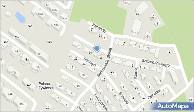 Kraków, Szczerbińskiego Karola, 17, mapa Krakowa
