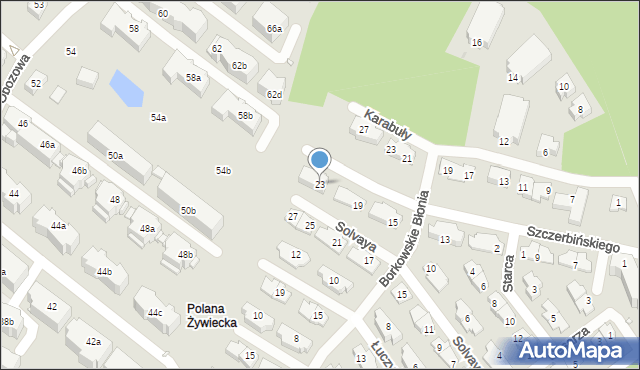 Kraków, Szczerbińskiego Karola, 23, mapa Krakowa
