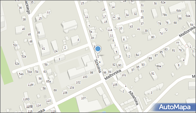 Kraków, Szkolna, 1, mapa Krakowa