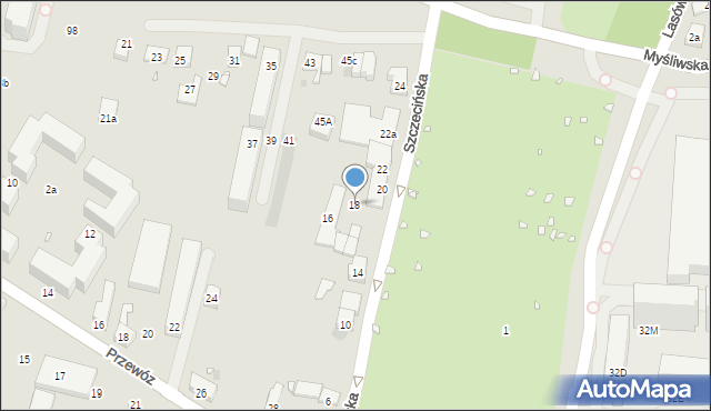 Kraków, Szczecińska, 18, mapa Krakowa