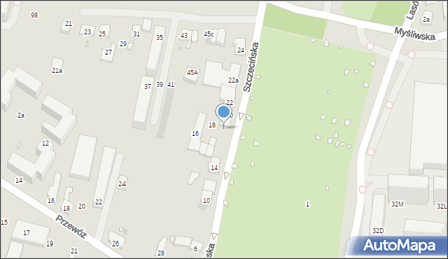 Kraków, Szczecińska, 22b, mapa Krakowa