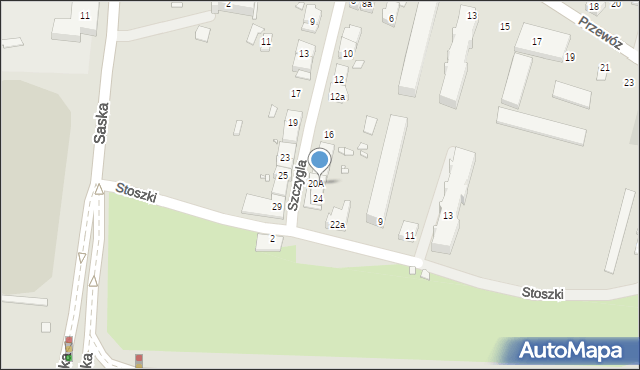 Kraków, Szczygla, 22, mapa Krakowa