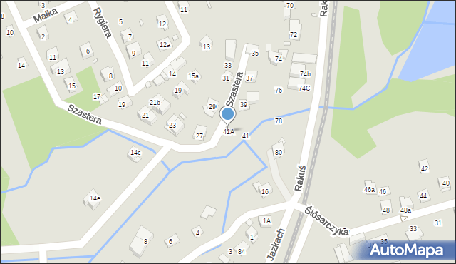 Kraków, Szastera Jana, 41A, mapa Krakowa