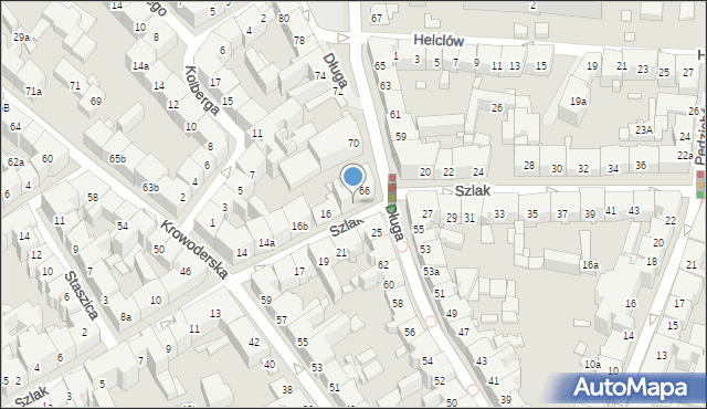 Kraków, Szlak, 18, mapa Krakowa