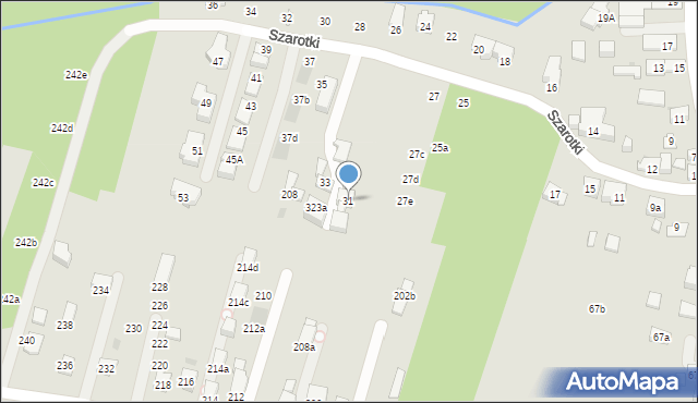 Kraków, Szarotki, 31, mapa Krakowa