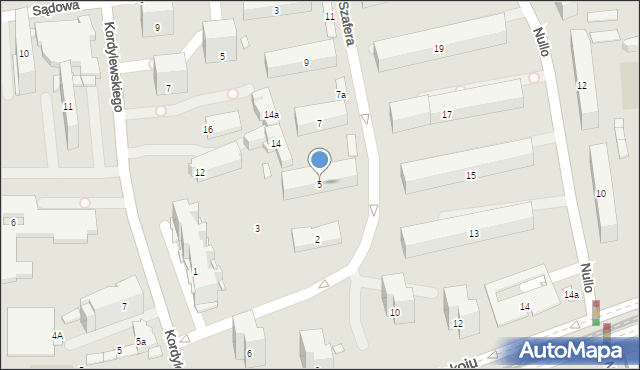 Kraków, Szafera Władysława, prof., 5, mapa Krakowa