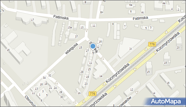 Kraków, Szybka, 5, mapa Krakowa