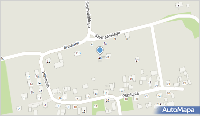 Kraków, Szymańskiego Edwarda, 4b, mapa Krakowa