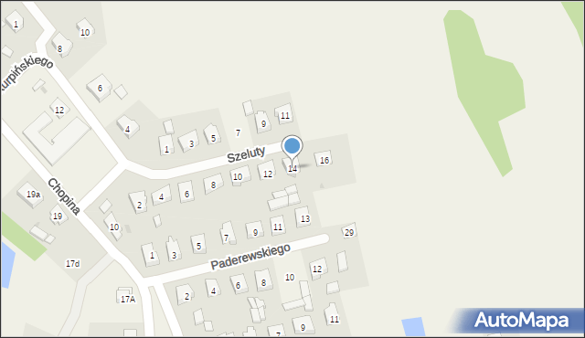 Kramsk, Szeluty Apolinarego, 14, mapa Kramsk