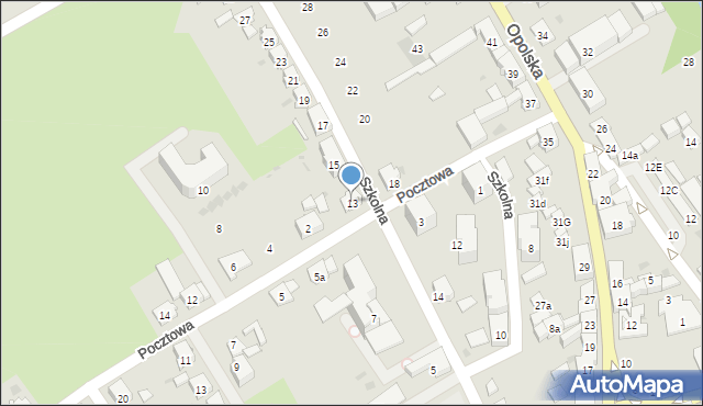 Krapkowice, Szkolna, 13, mapa Krapkowice