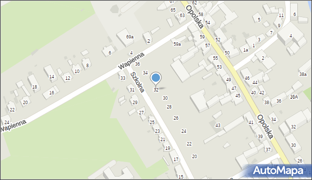 Krapkowice, Szkolna, 32, mapa Krapkowice