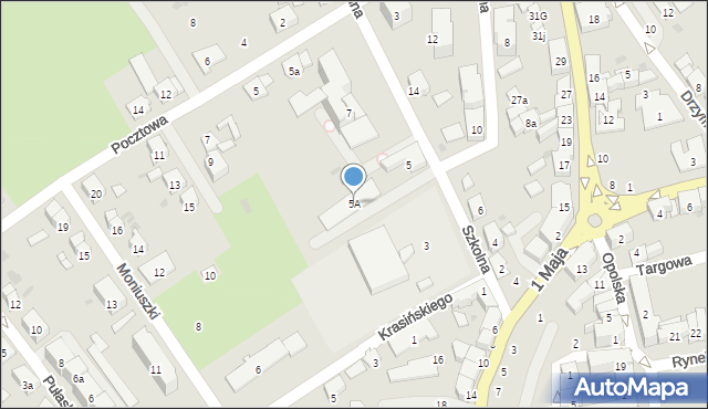 Krapkowice, Szkolna, 5A, mapa Krapkowice