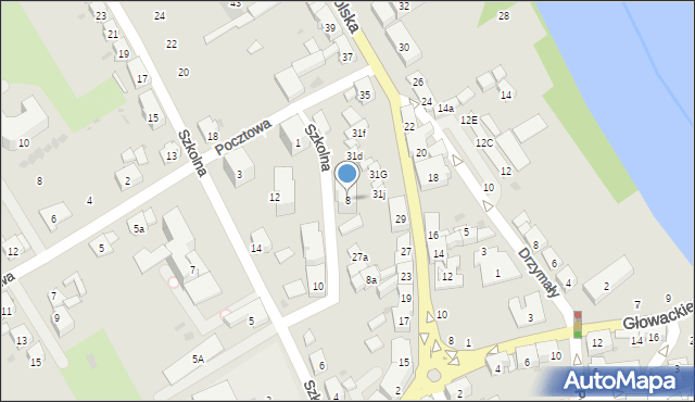 Krapkowice, Szkolna, 8, mapa Krapkowice