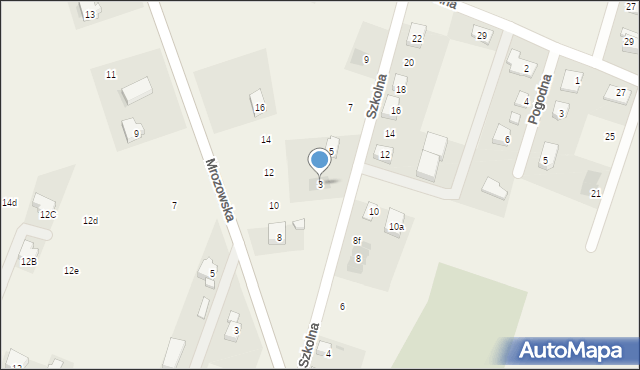 Krępice, Szkolna, 3, mapa Krępice