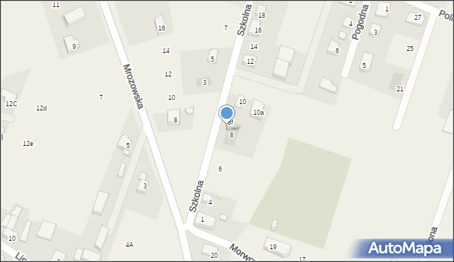 Krępice, Szkolna, 8d, mapa Krępice