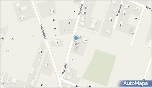 Krępice, Szkolna, 8f, mapa Krępice