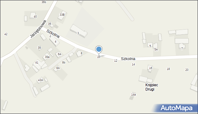 Krępiec, Szkolna, 10, mapa Krępiec