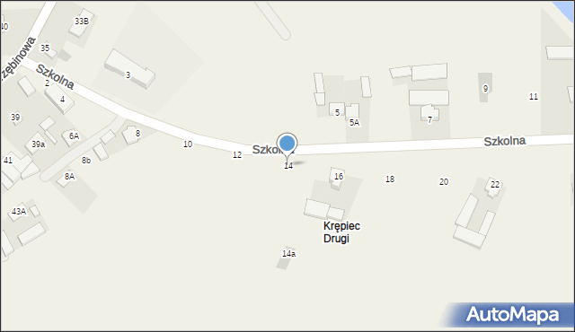 Krępiec, Szkolna, 14, mapa Krępiec