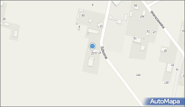 Kroczewo, Szkolna, 12, mapa Kroczewo