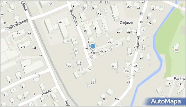 Krosno, Szpetnara Stanisława, ks., 29A, mapa Krosna
