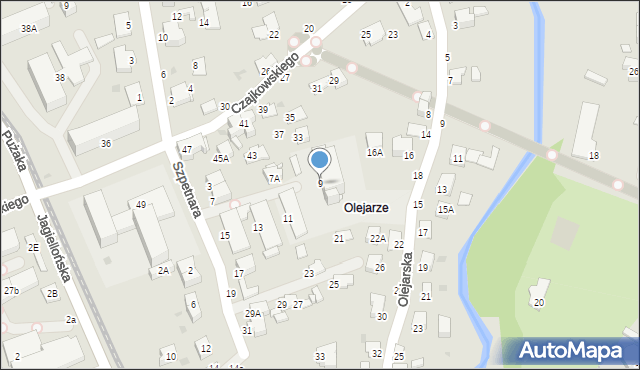 Krosno, Szpetnara Stanisława, ks., 9, mapa Krosna