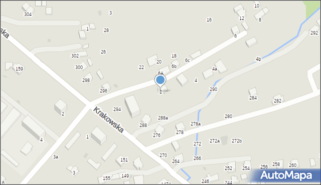 Krosno, Szuby Mariana, 2, mapa Krosna