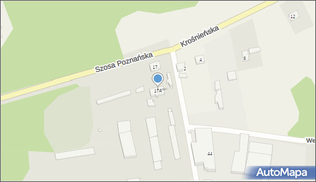 Krosno Odrzańskie, Szosa Poznańska, 17A, mapa Krosno Odrzańskie