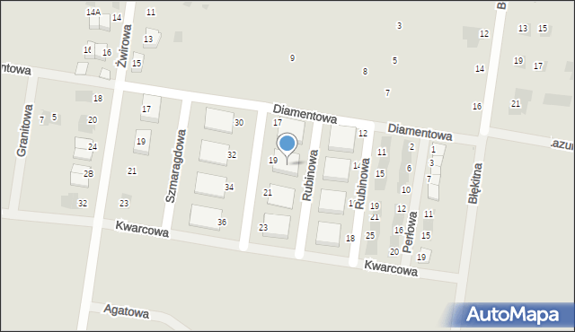 Krotoszyn, Szmaragdowa, 19, mapa Krotoszyna