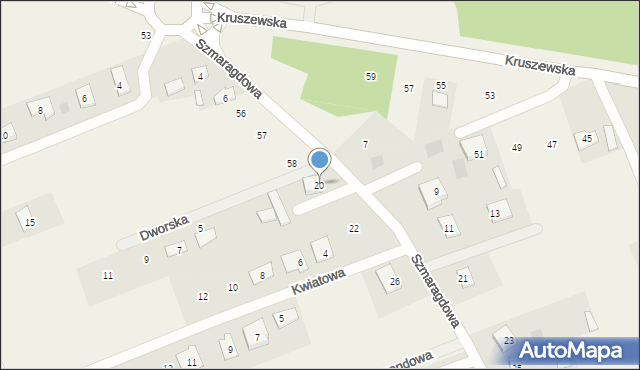 Krupniki, Szmaragdowa, 20, mapa Krupniki