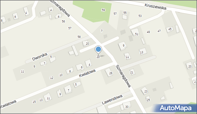 Krupniki, Szmaragdowa, 22, mapa Krupniki