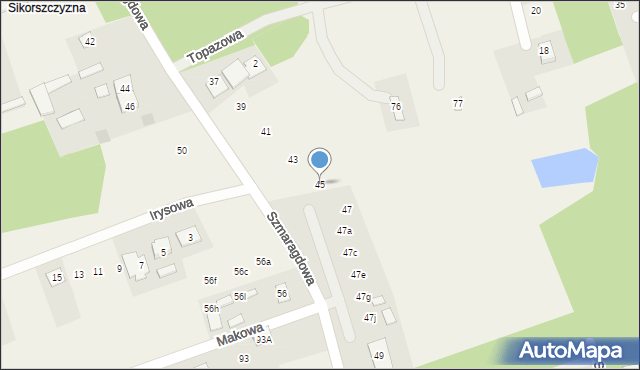 Krupniki, Szmaragdowa, 45, mapa Krupniki