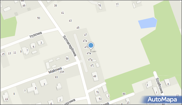 Krupniki, Szmaragdowa, 47f, mapa Krupniki