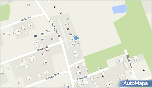 Krupniki, Szmaragdowa, 47k, mapa Krupniki