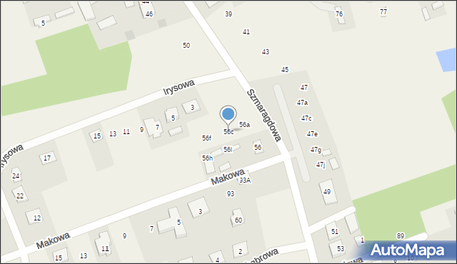 Krupniki, Szmaragdowa, 56c, mapa Krupniki