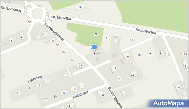 Krupniki, Szmaragdowa, 7, mapa Krupniki