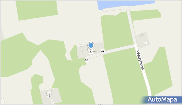 Kruszyn Krajeński, Szosa Szubińska, 24, mapa Kruszyn Krajeński