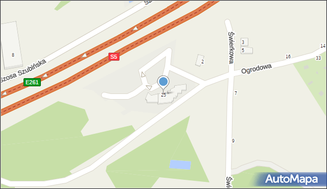 Kruszyn Krajeński, Szosa Szubińska, 25, mapa Kruszyn Krajeński