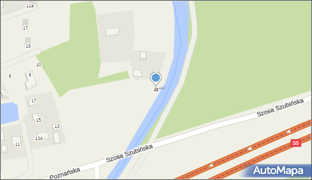 Kruszyn Krajeński, Szosa Szubińska, 48, mapa Kruszyn Krajeński