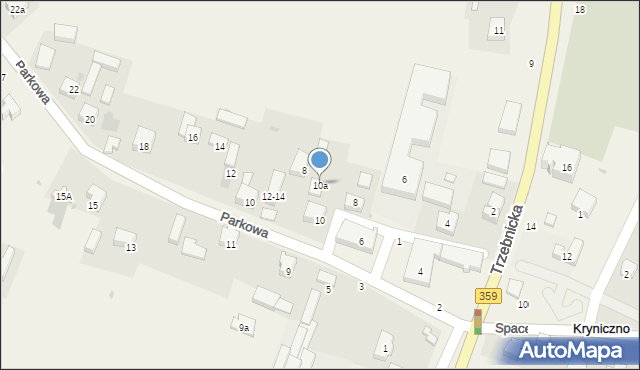 Kryniczno, Szkolna, 10a, mapa Kryniczno