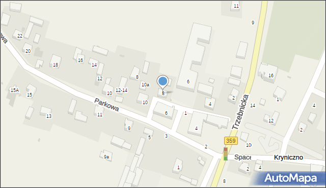 Kryniczno, Szkolna, 8, mapa Kryniczno