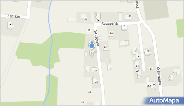 Krzęcin, Szczęsna, 27, mapa Krzęcin