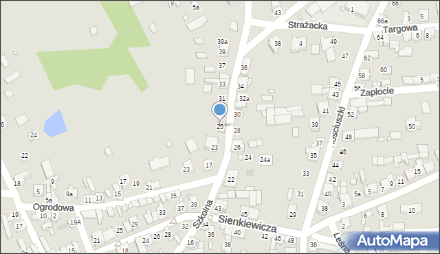 Krzepice, Szkolna, 25, mapa Krzepice