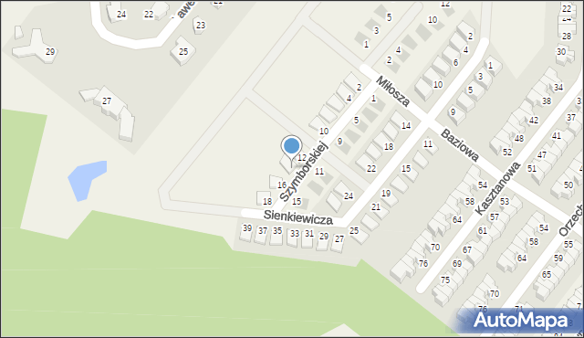 Krzeptów, Szymborskiej Wisławy, 14, mapa Krzeptów