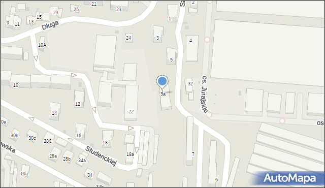 Krzeszowice, Szarych Szeregów, 5a, mapa Krzeszowice