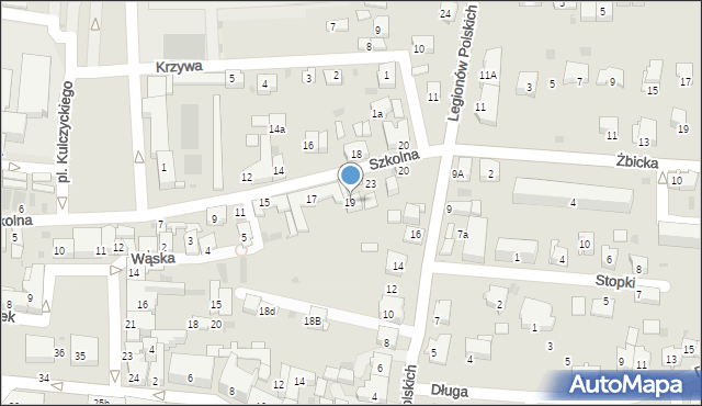 Krzeszowice, Szkolna, 19, mapa Krzeszowice