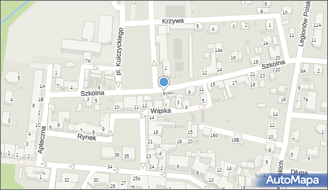 Krzeszowice, Szkolna, 7, mapa Krzeszowice