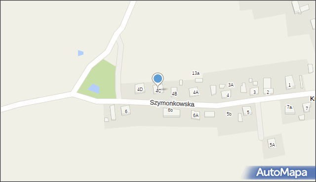 Krzywiczyny, Szymonkowska, 4C, mapa Krzywiczyny