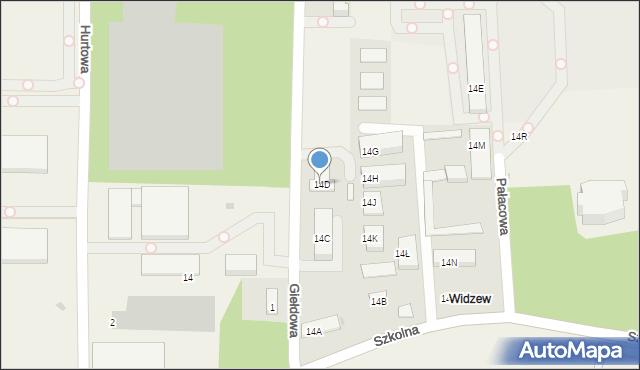 Ksawerów, Szkolna, 14D, mapa Ksawerów